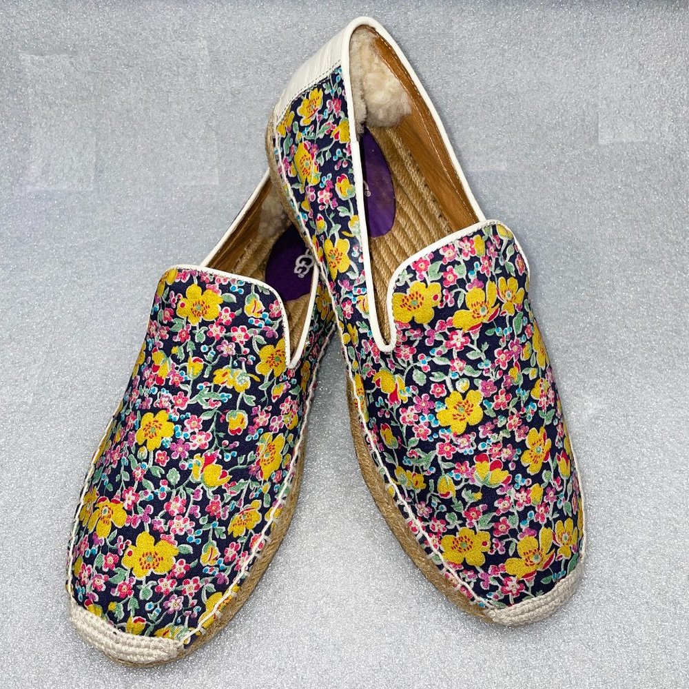 UGG Floral & Antique White Espadrillle SANDRINE-9